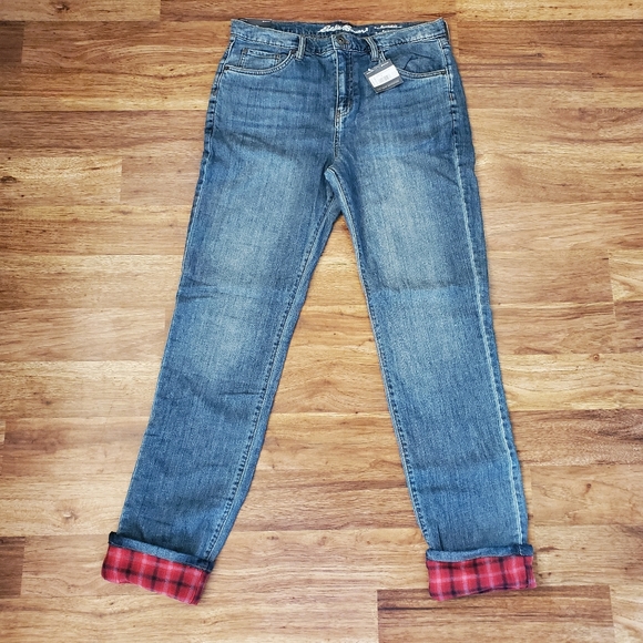 Eddie Bauer Jeans New Eddie Bauer Size 8 Tall Relaxed Boyfriend